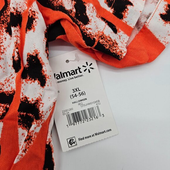 Halloween II " It's Time Michael " Movie Men's Button Shirt Orange/Black 3XL NWT - Picture 4 of 6